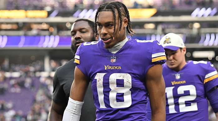 Justin Jefferson after a Vikings game.